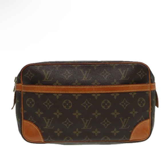 Authentic Louis Vuitton Compiegne 28 Second Cosmetic Bag Purse Monogram Pouch - Picture 1 of 2